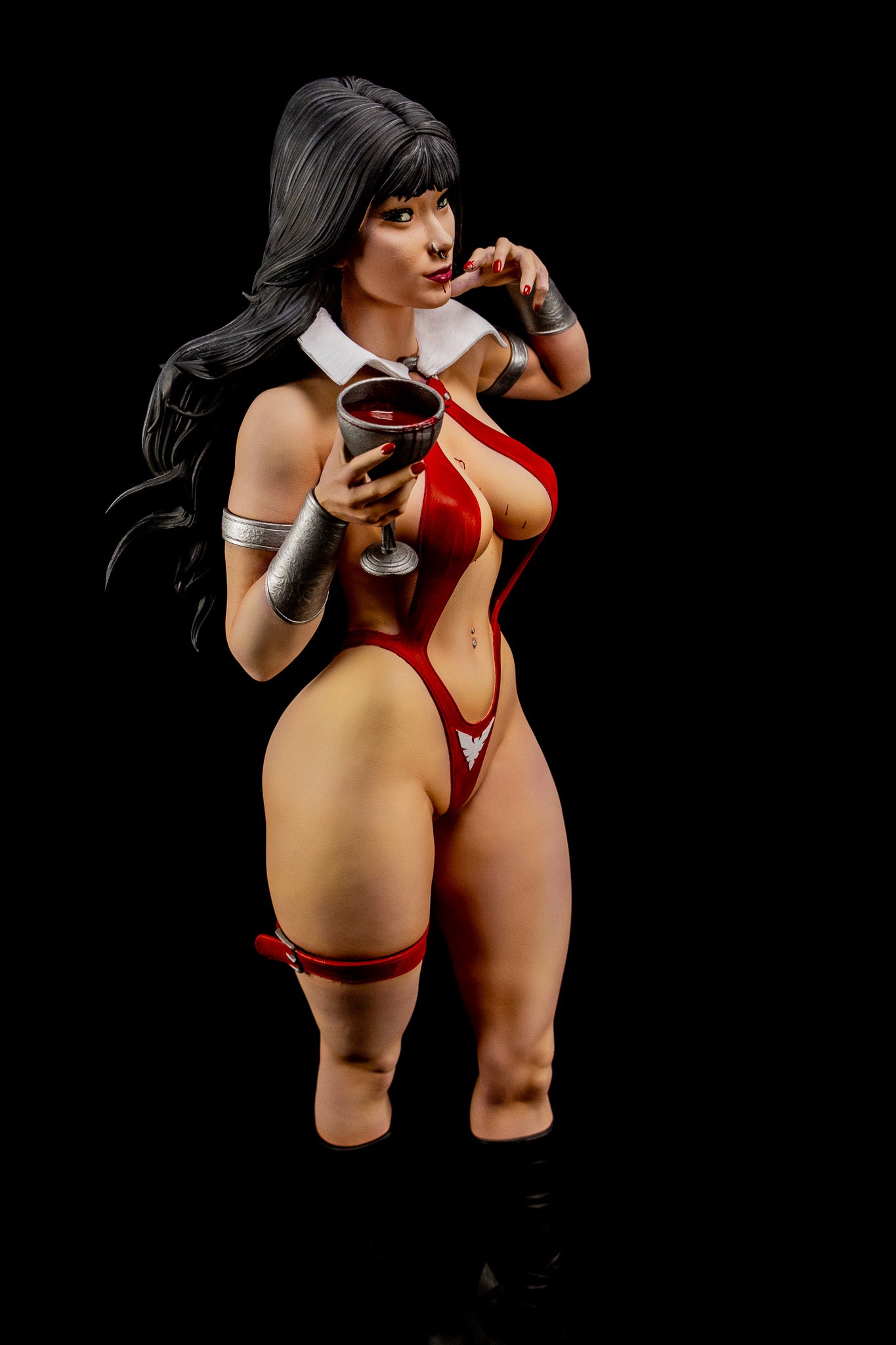 Vampirella Figure – 3D Printed & Hand Painted | Horror Comic Collectible